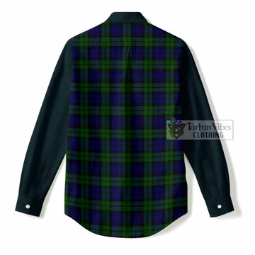 Campbell Tartan Accent Women Casual Shirt with Family Crest