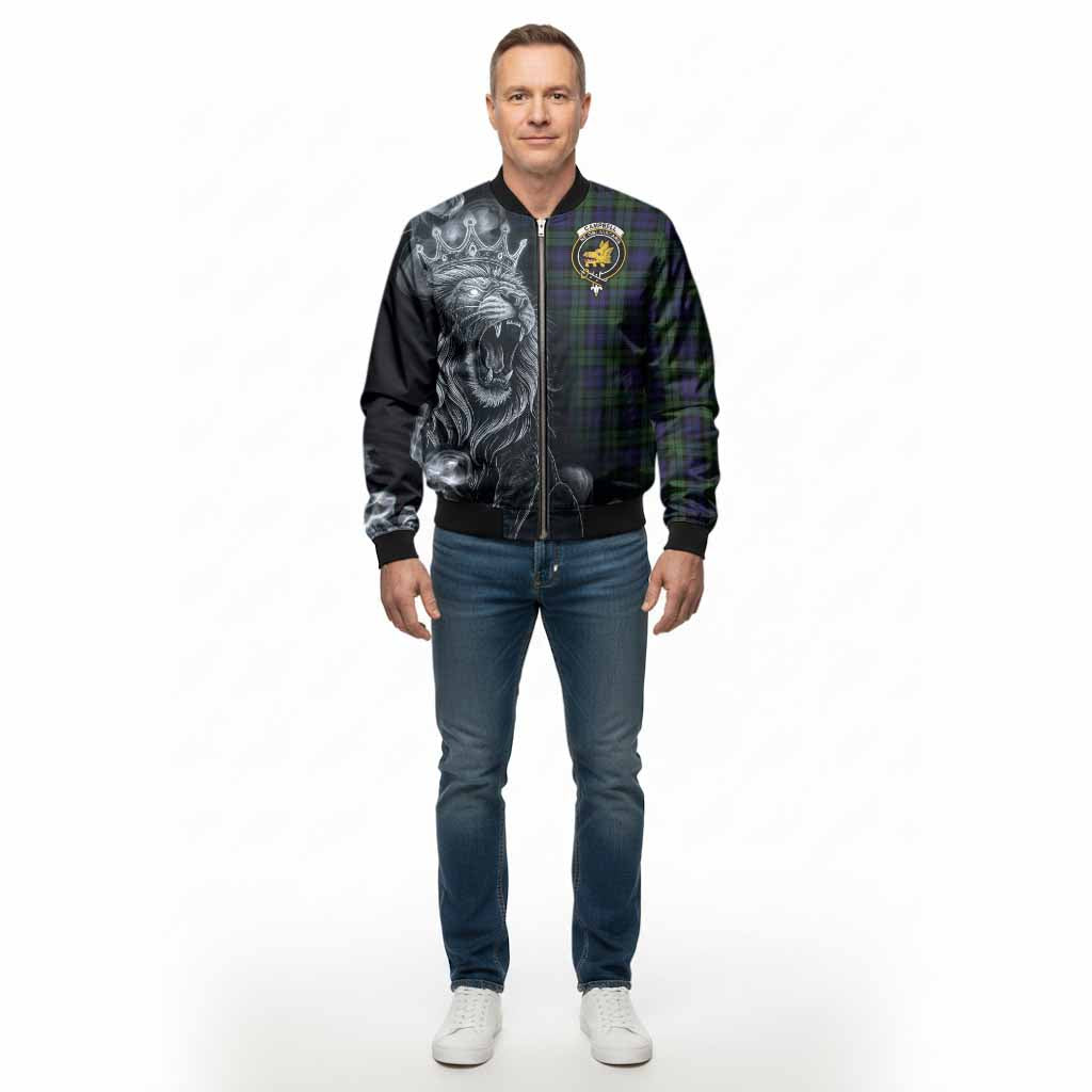 Campbell Tartan Bomber Jacket Roaring Lion Heritage