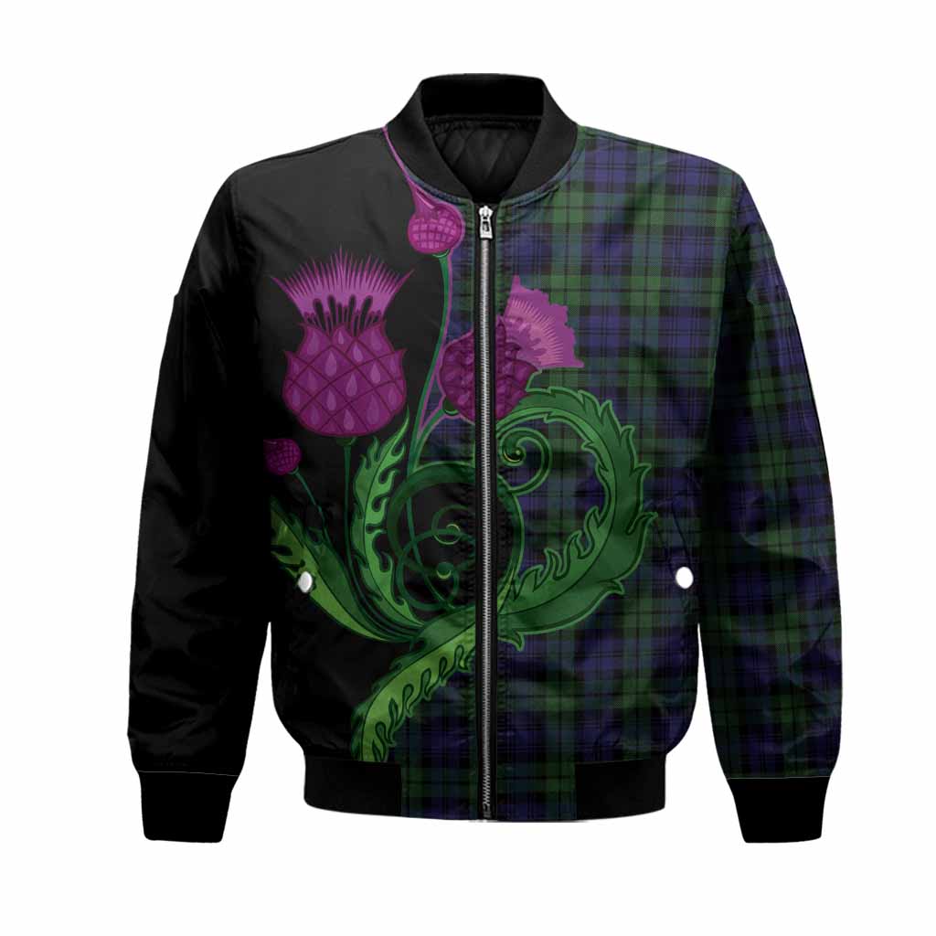 Campbell Tartan Bomber Jacket Traditional Scottish Thistle