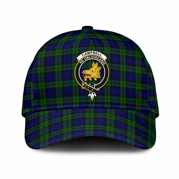 Campbell Tartan Classic Cap with Family Crest