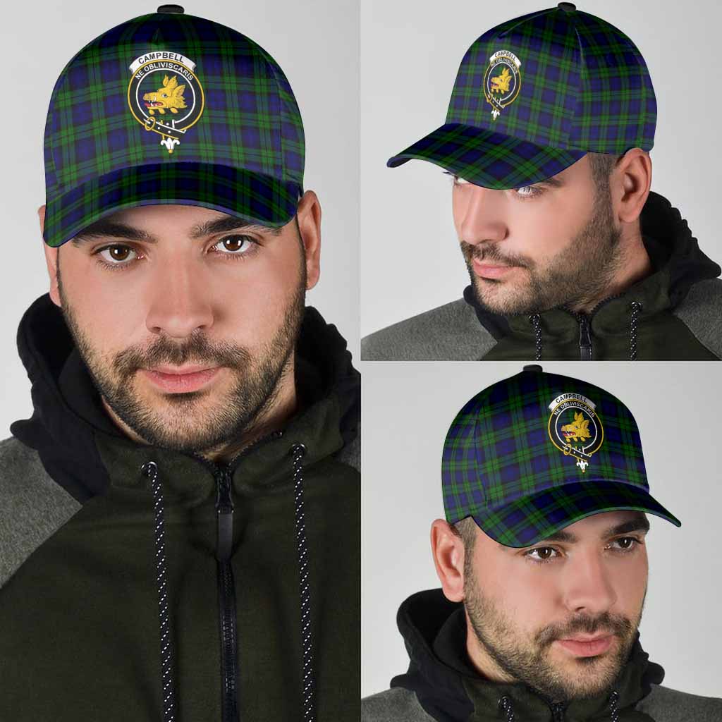 Campbell Tartan Classic Cap with Family Crest