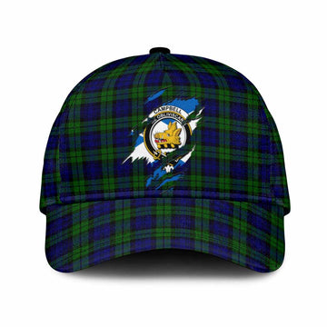 Campbell Tartan Classic Cap with Family Crest In Me Style