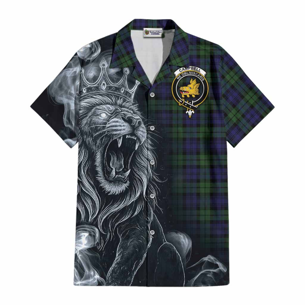 Campbell Tartan Cotton Hawaiian Shirt Roaring Lion Heritage
