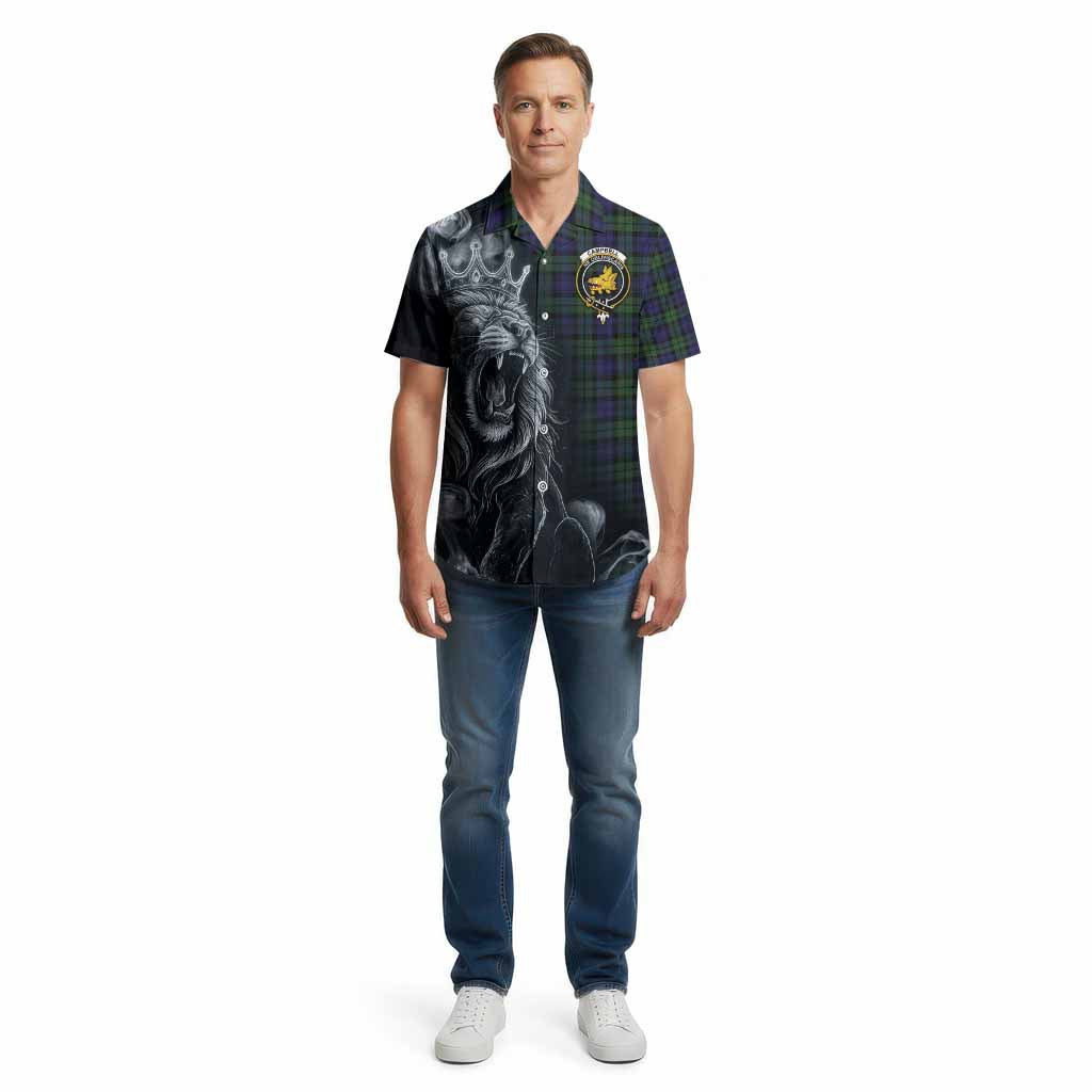 Campbell Tartan Cotton Hawaiian Shirt Roaring Lion Heritage