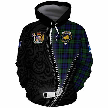 Campbell Tartan Cotton Hoodie New Zealand Pattern Unique Zipper Stylized