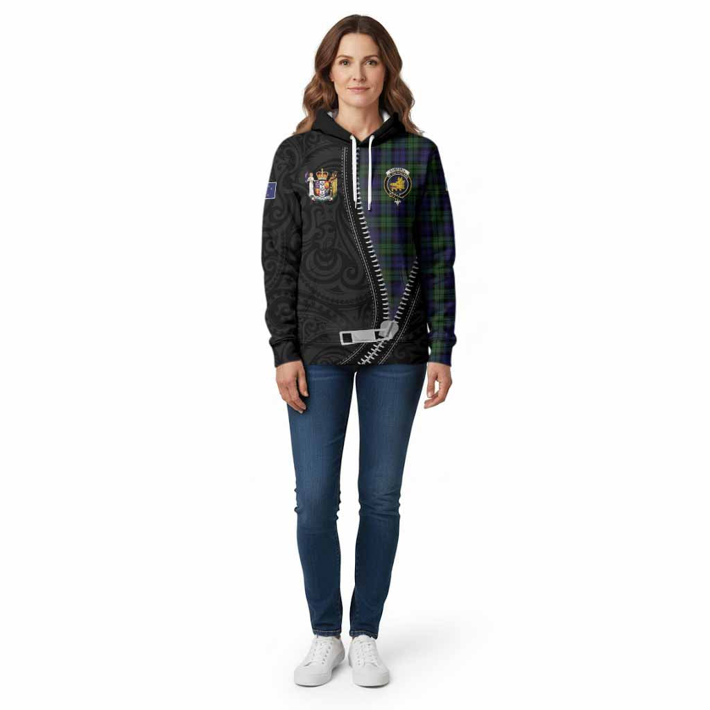 Campbell Tartan Cotton Hoodie New Zealand Pattern Unique Zipper Stylized