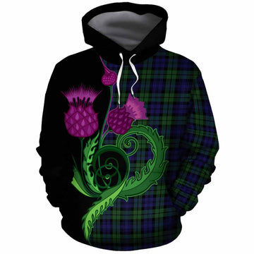 Campbell Tartan Cotton Hoodie Traditional Scottish Thistle