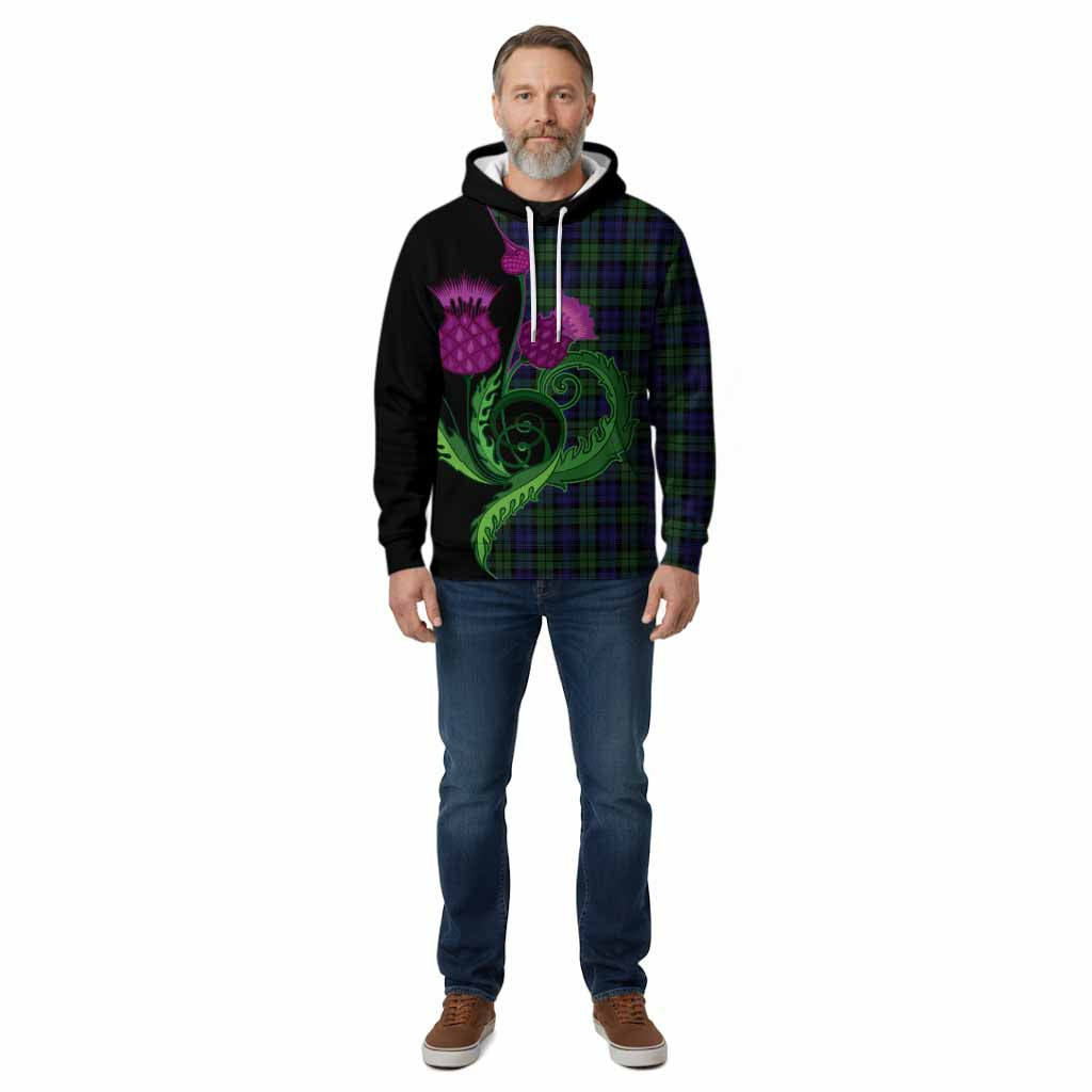 Campbell Tartan Cotton Hoodie Traditional Scottish Thistle