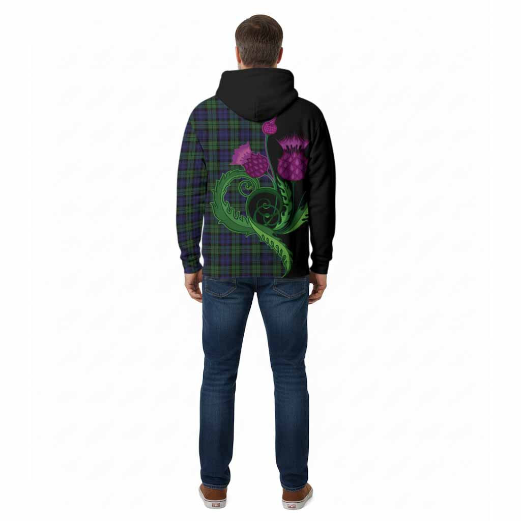 Campbell Tartan Cotton Hoodie Traditional Scottish Thistle