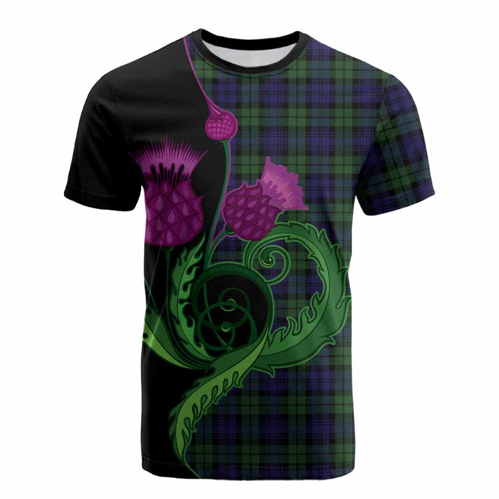 Campbell Tartan Cotton T-shirt Traditional Scottish Thistle