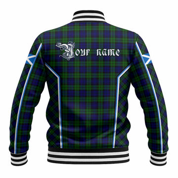 Campbell Tartan Crest Baseball Jacket Scotland Coat of Arm Flag Style - Tartan Vibes Clothing
