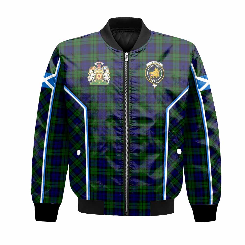 Campbell Tartan Crest Bomber Jacket Scotland Coat of Arm Flag Style - Tartan Vibes Clothing
