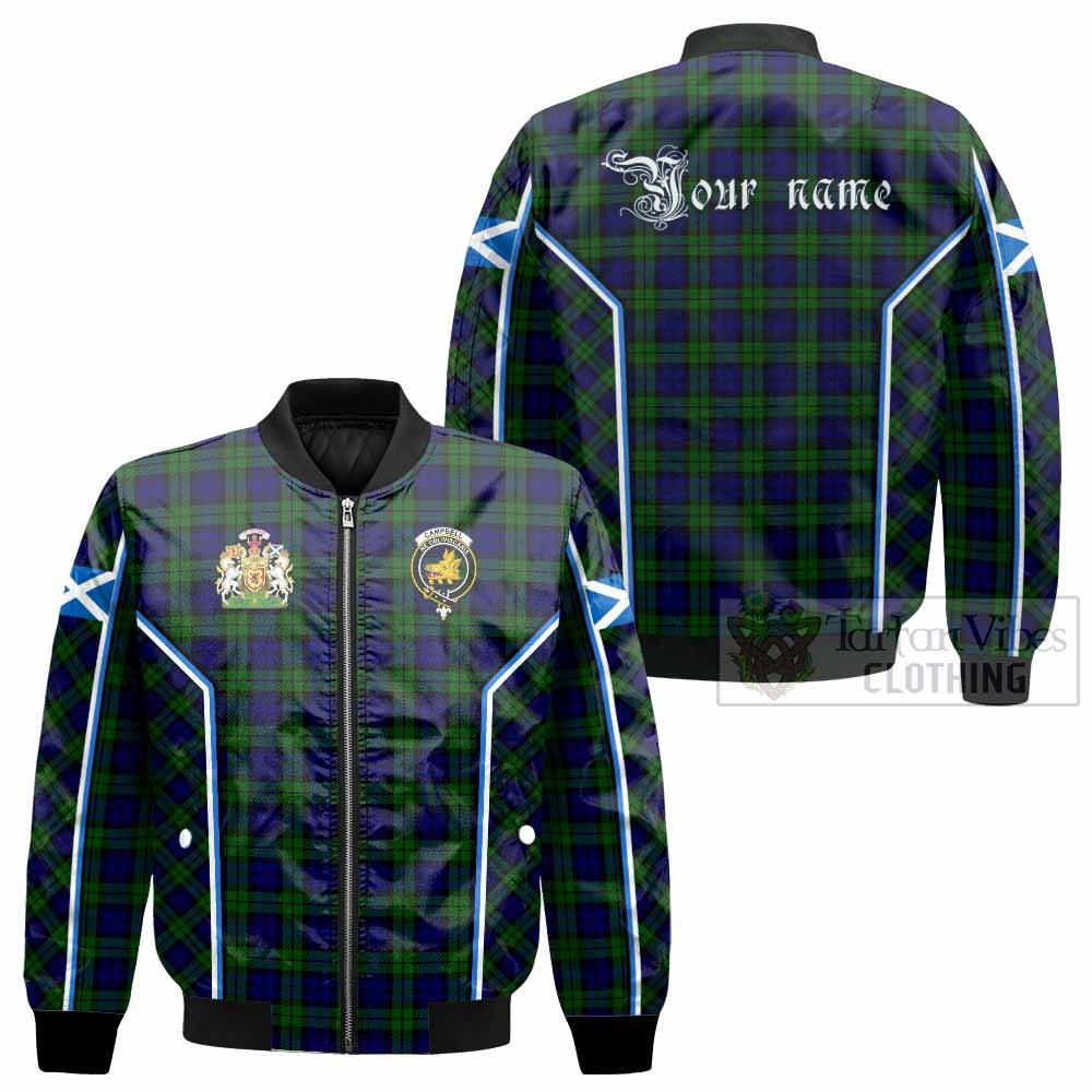 Campbell Tartan Crest Bomber Jacket Scotland Coat of Arm Flag Style - Tartan Vibes Clothing