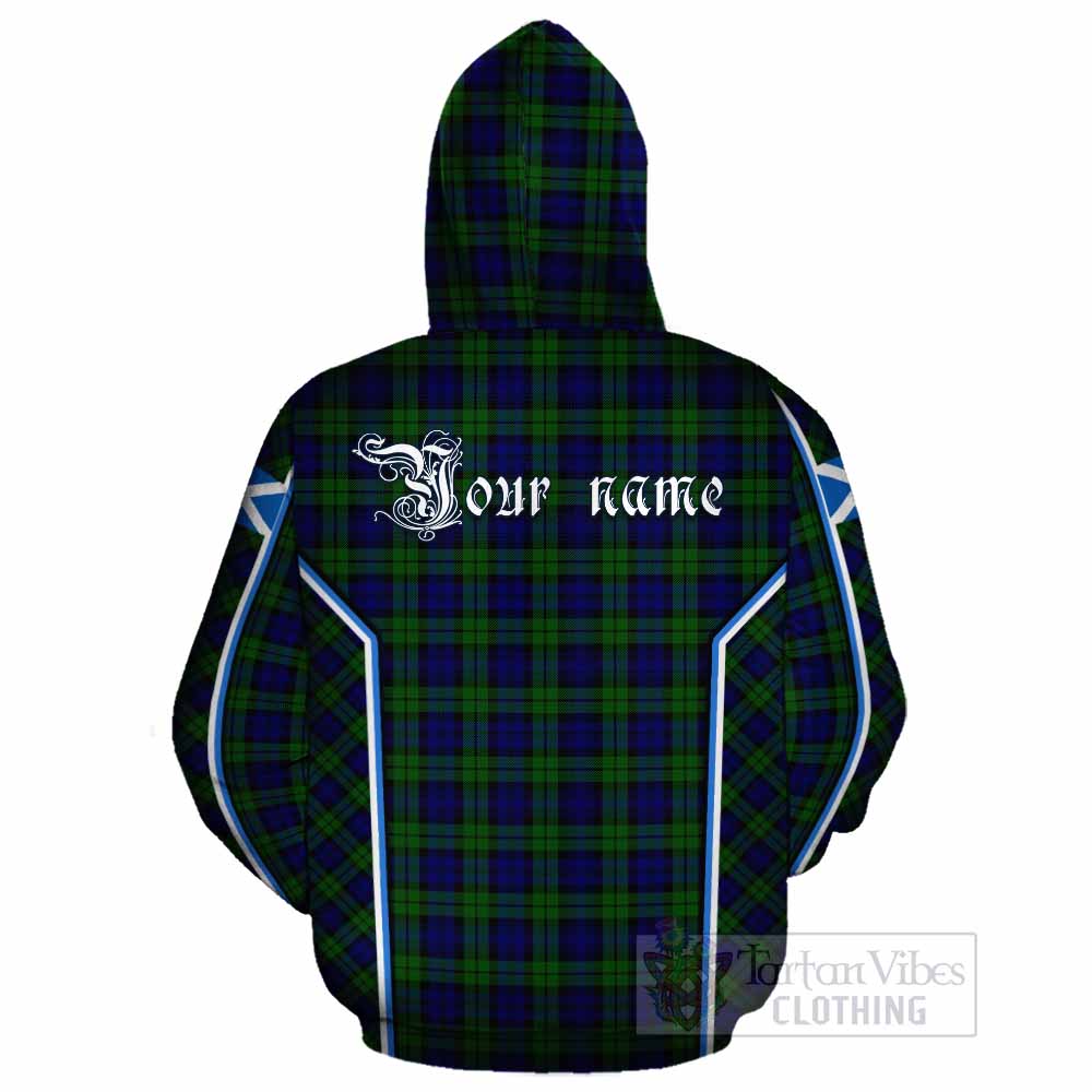Campbell Tartan Crest Cotton Hoodie Scotland Coat of Arm Flag Style - Tartan Vibes Clothing
