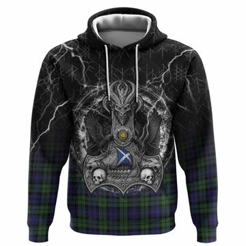 Campbell Tartan Crest Hoodie Celtic Odin's Raven Legacy