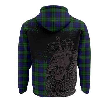 Campbell Tartan Crest Hoodie Crowned Lion Heritage Style