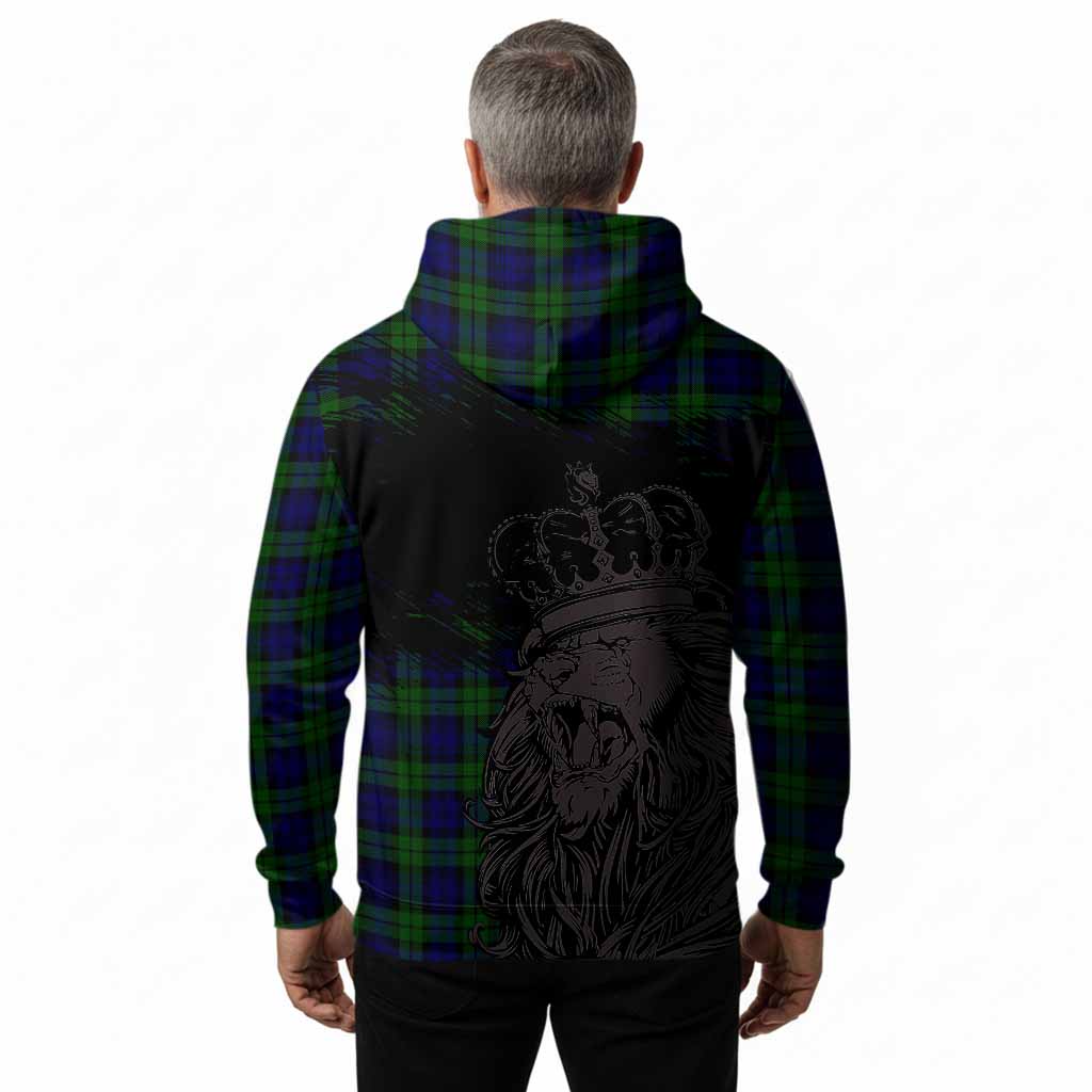 Campbell Tartan Crest Hoodie Crowned Lion Heritage Style