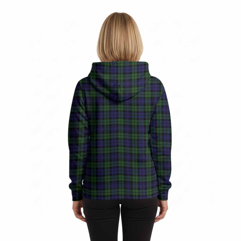 Campbell Tartan Crest Hoodie Ferocious Lion Style