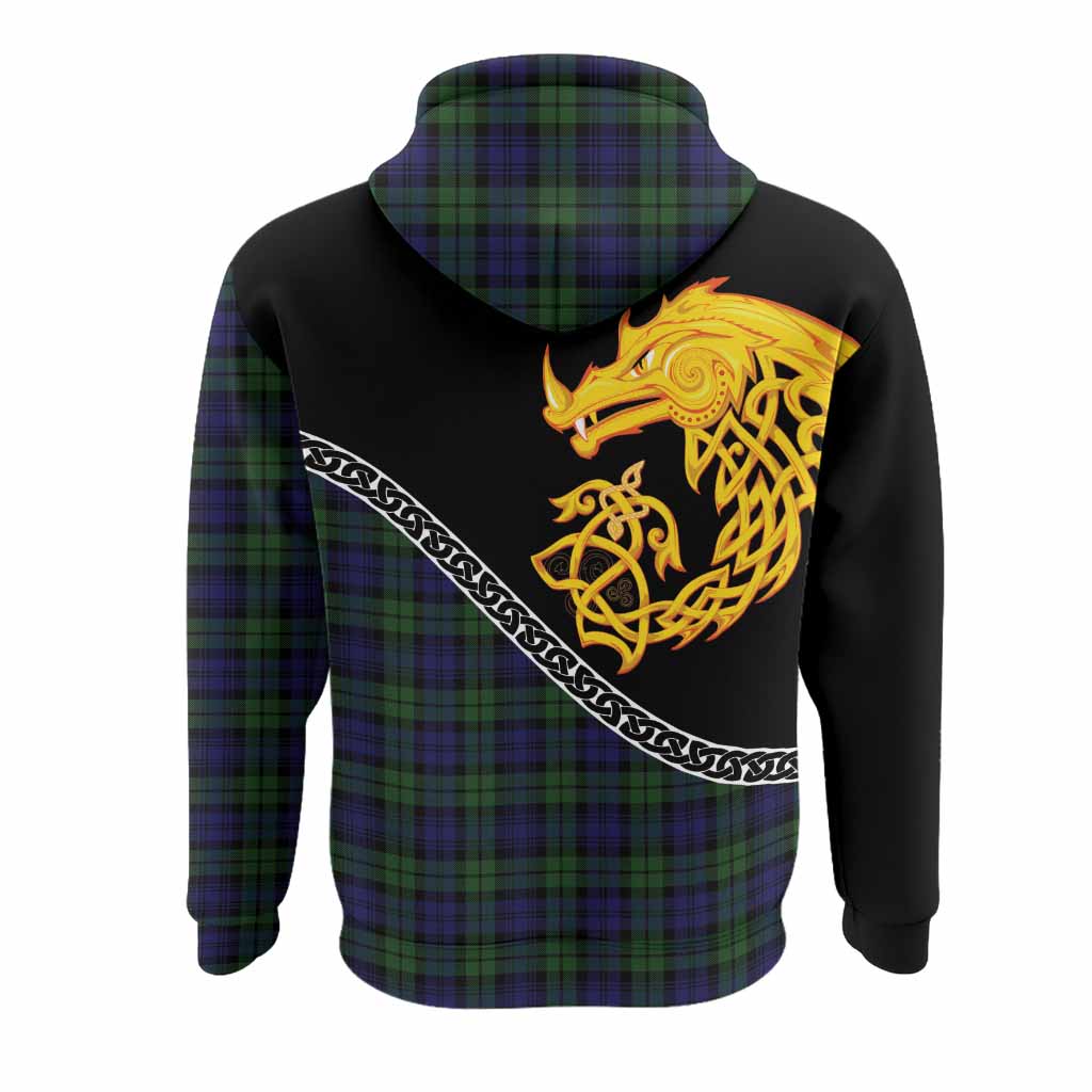 Campbell Tartan Crest Hoodie Legendary Dragon Knot Half Style