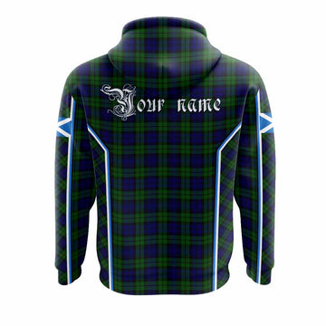 Campbell Tartan Crest Hoodie Scotland Coat of Arm Flag Style