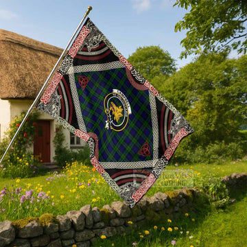 Campbell Tartan Crest House Flag Northern Mythology Dragon Art - Tartan Vibes Clothing