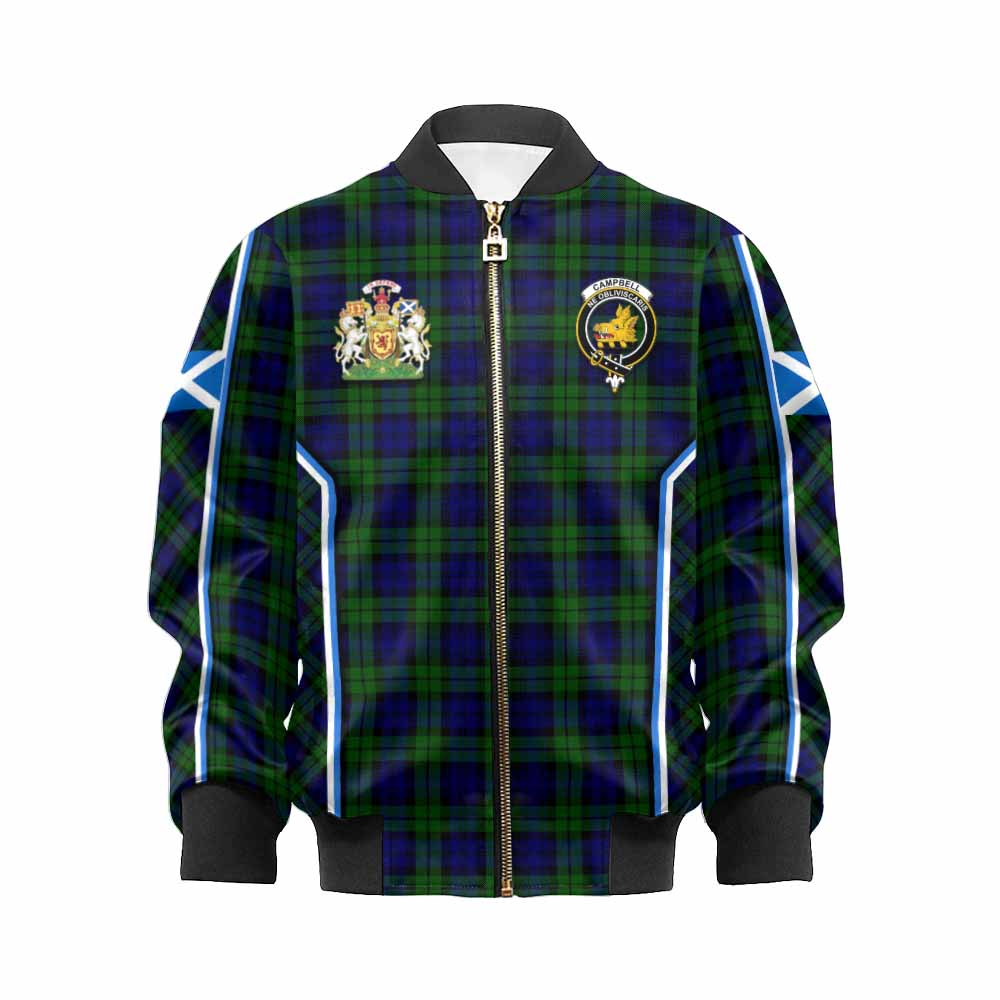 Campbell Tartan Crest Kid Bomber Jacket Scotland Coat of Arm Flag Style - Tartan Vibes Clothing