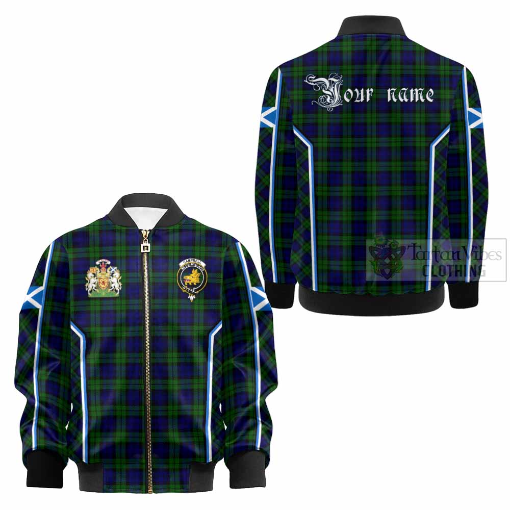 Campbell Tartan Crest Kid Bomber Jacket Scotland Coat of Arm Flag Style - Tartan Vibes Clothing