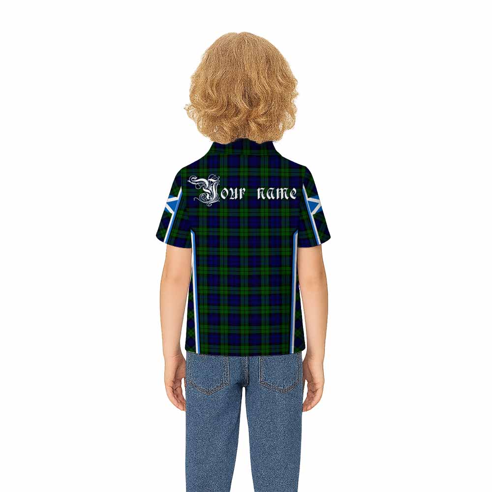 Campbell Tartan Crest Kid Polo Shirt Scotland Coat of Arm Flag Style - Tartan Vibes Clothing