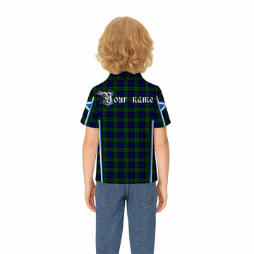 Campbell Tartan Crest Kid Polo Shirt Scotland Coat of Arm Flag Style - Tartan Vibes Clothing