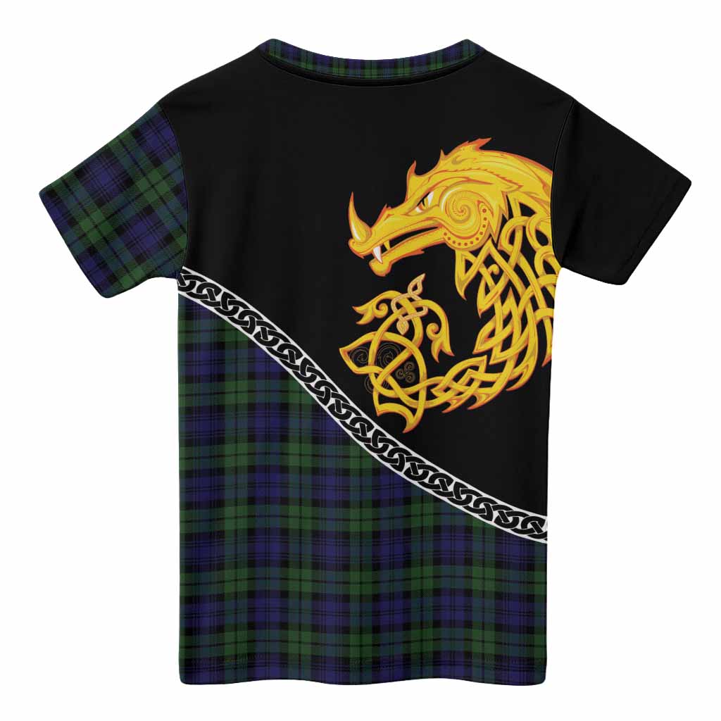 Campbell Tartan Crest Kid T-shirt Legendary Dragon Knot Half Style
