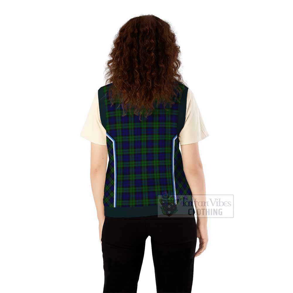 Campbell Tartan Crest Knitted V-Neck Vest Scotland Coat of Arm Flag Style - Tartan Vibes Clothing