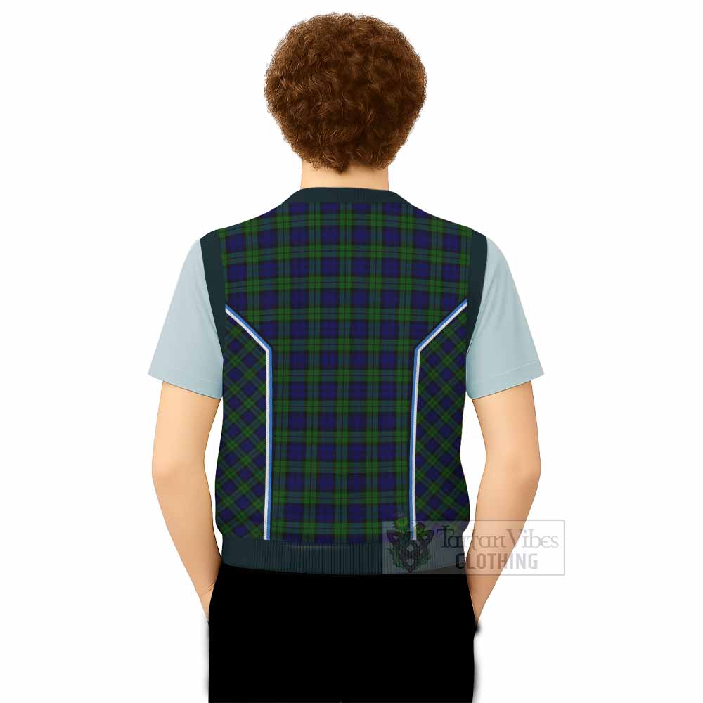 Campbell Tartan Crest Knitted V-Neck Vest Scotland Coat of Arm Flag Style - Tartan Vibes Clothing
