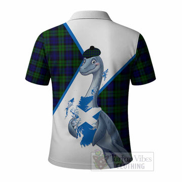 Campbell Tartan Crest Loch Ness Monster Polo Shirt Nessie Scottish Map Tha Gradh Agam Air Alba