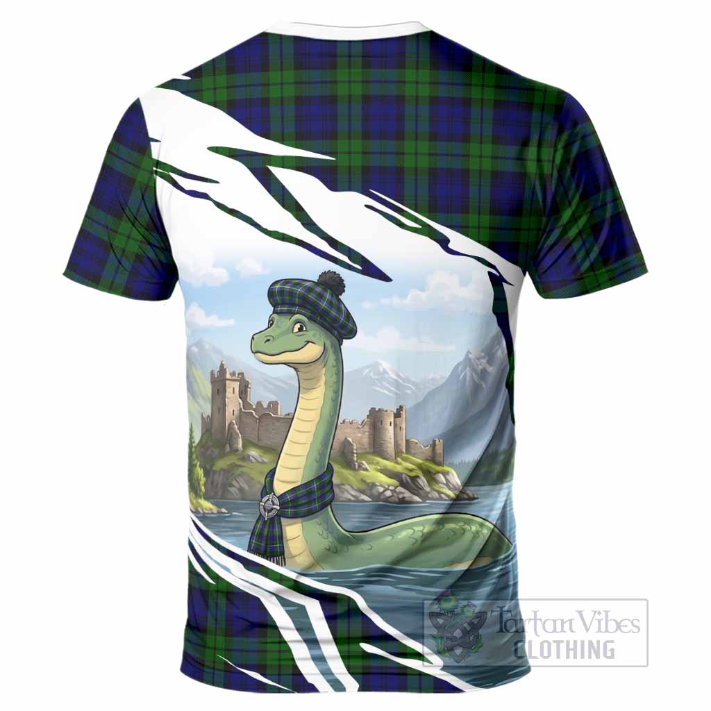 Campbell Tartan Crest Loch Ness Monster Scottish Heritage Art T-Shirt