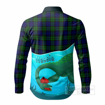 Campbell Tartan Crest Long Sleeve Button Shirts Nessie Under Water