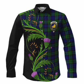 Campbell Tartan Crest Long Sleeve Button Shirts Scottish Thistle Pride Heritage Art Men's Shirt S - Tartan Vibes Clothing