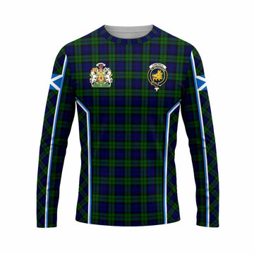 Campbell Tartan Crest Long Sleeve T-Shirt Scotland Coat of Arm Flag Style - Tartan Vibes Clothing