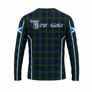 Campbell Tartan Crest Long Sleeve T-Shirt Scotland Coat of Arm Flag Style - Tartan Vibes Clothing