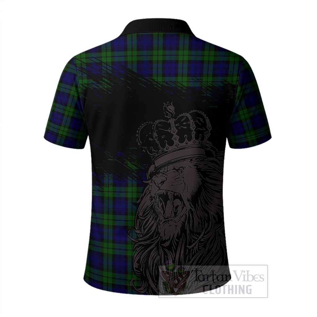 Campbell Tartan Crest Polo Shirt Crowned Lion Heritage Style
