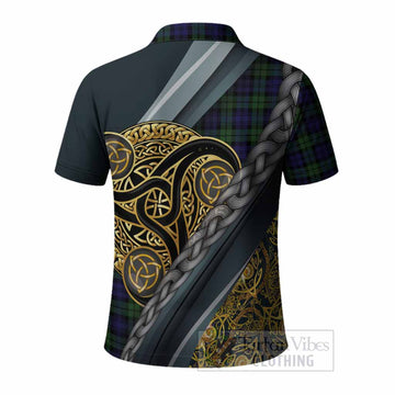 Campbell Tartan Crest Polo Shirt Scottish Triskele Celtic