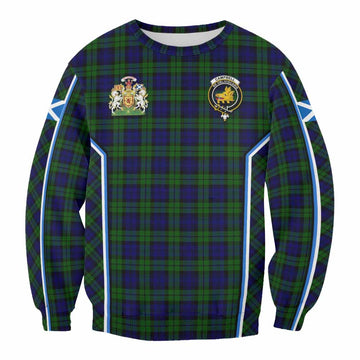 Campbell Tartan Crest Sweatshirt Scotland Coat of Arm Flag Style