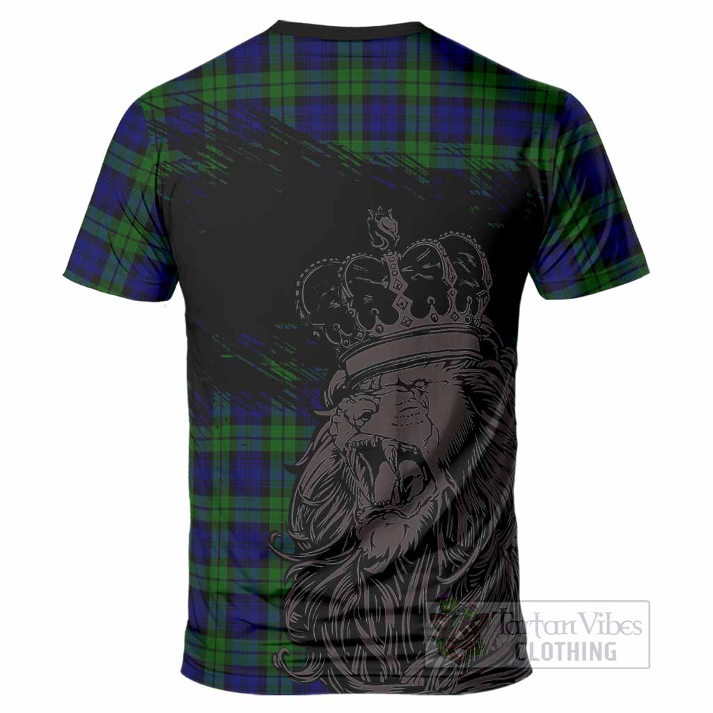 Campbell Tartan Crest T-Shirt Crowned Lion Heritage Style