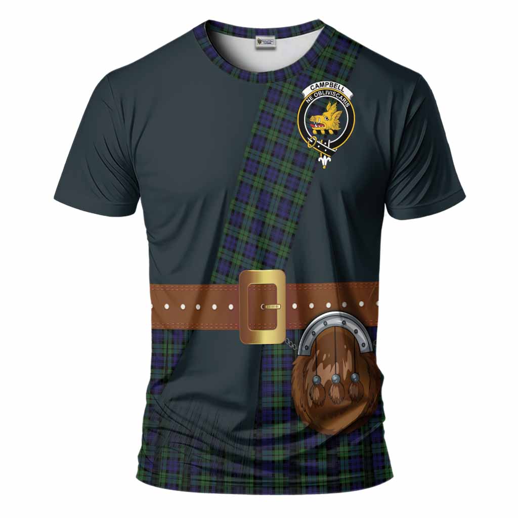 Campbell Tartan Crest T-Shirt Kilt Costume Style
