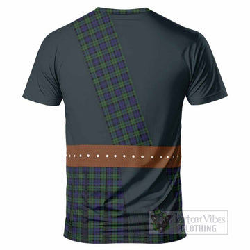 Campbell Tartan Crest T-Shirt Kilt Costume Style
