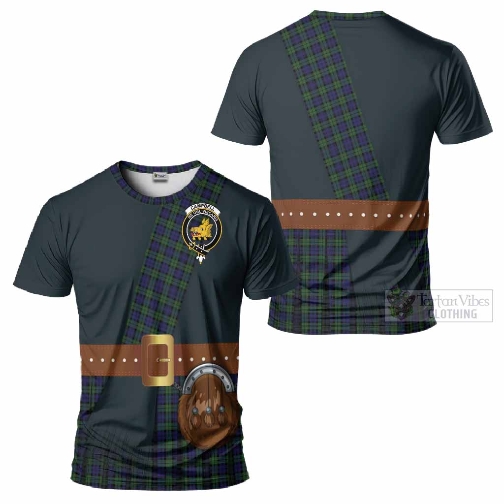 Campbell Tartan Crest T-Shirt Kilt Costume Style