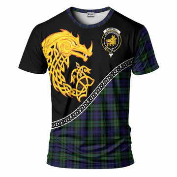 Campbell Tartan Crest T-Shirt Legendary Dragon Knot Half Style