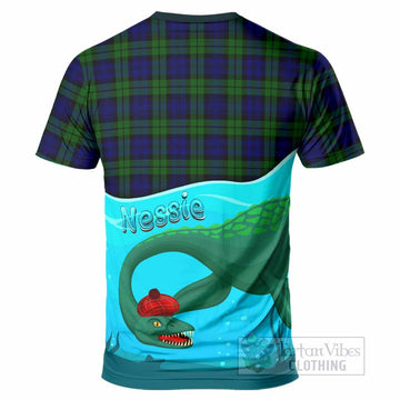 Campbell Tartan Crest T-Shirt Nessie Under Water