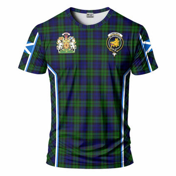 Campbell Tartan Crest T-shirt Scotland Coat of Arm Flag Style - Tartan Vibes Clothing