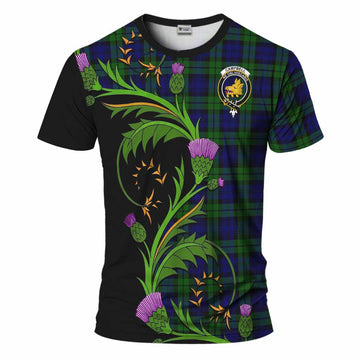Campbell Tartan Crest T-Shirt Scottish Thistle Pride Heritage Art