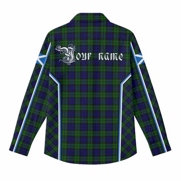 Campbell Tartan Crest Women Casual Shirt Scotland Coat of Arm Flag Style - Tartan Vibes Clothing